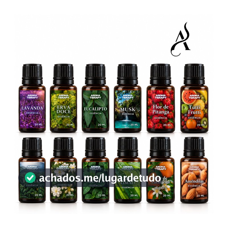 Essências Hidrossolúveis Para Umidificador 20ml a Base de Água | Difusor de Ar e Ambiente Hidrossolúveis