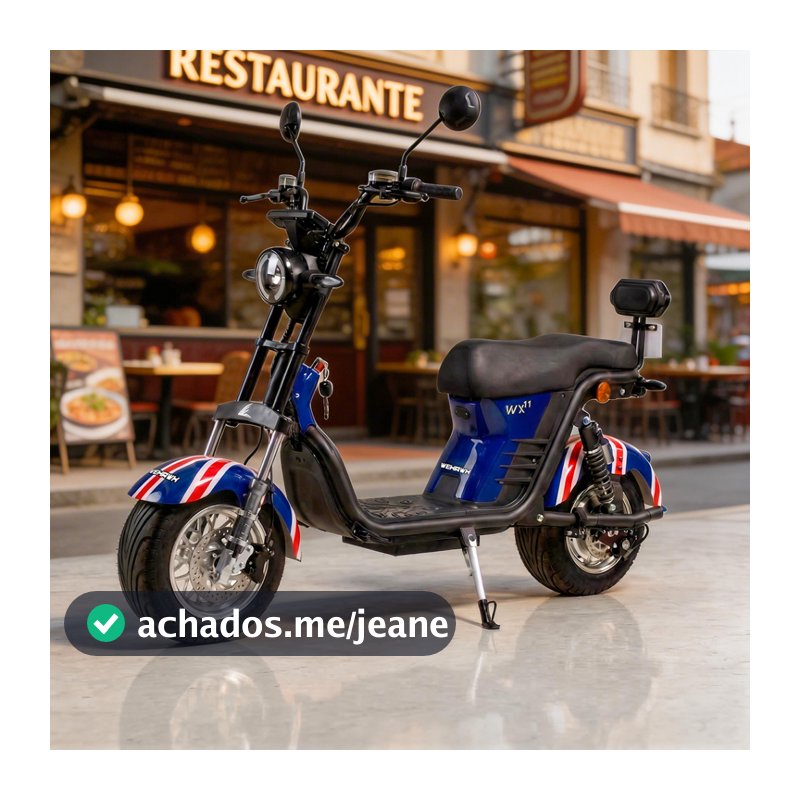 Scooter Moto Elétrica WeHawk WX-11 1000W 60V/20Ah  Bateria de Lítio Removível