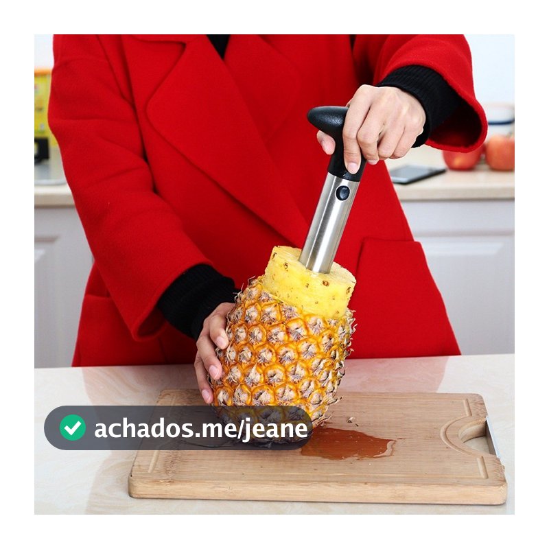 Descascador e Fatiador de Abacaxi Espiral Aço Inox
