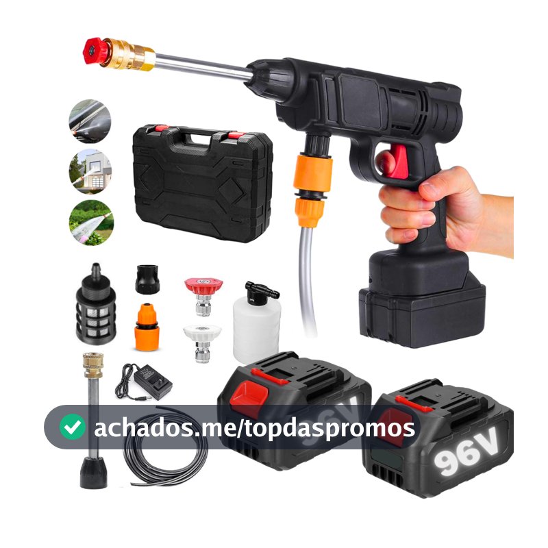 Lavadora de Alta Pressão Pistola Portátil Profissional Sem Fio Recarregável a Bateria Original Carro