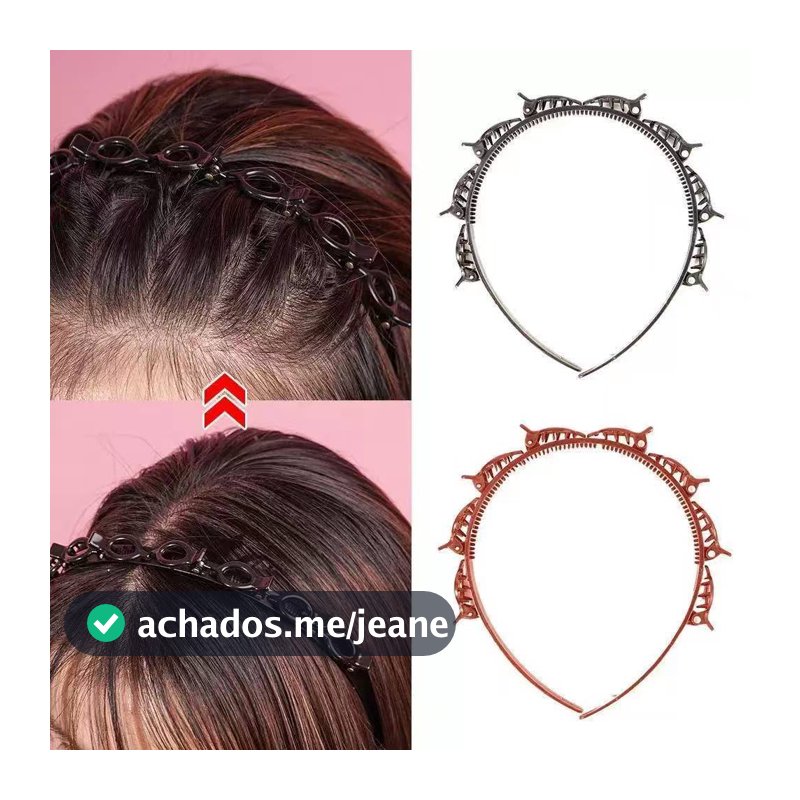 TB Feminino Tiara /Bandas de dupla camada presilha bandas de cabelo plástico trançado