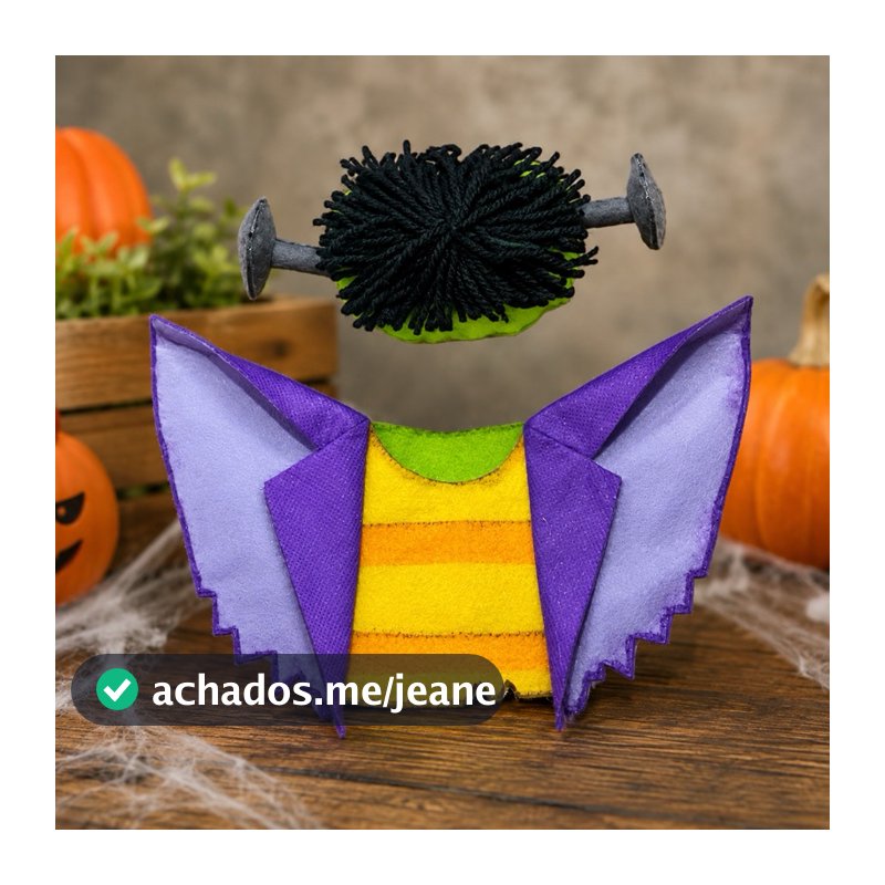Bandana + cabelo frankenstein Halloween para cachorro, gato, coelho e porquinho da índia