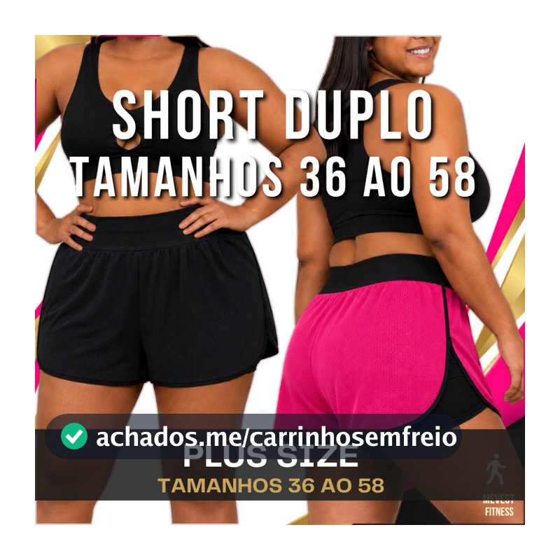 Shorts Plus Size Fitness Roupa para Academia Tamanhos 52 ao 58