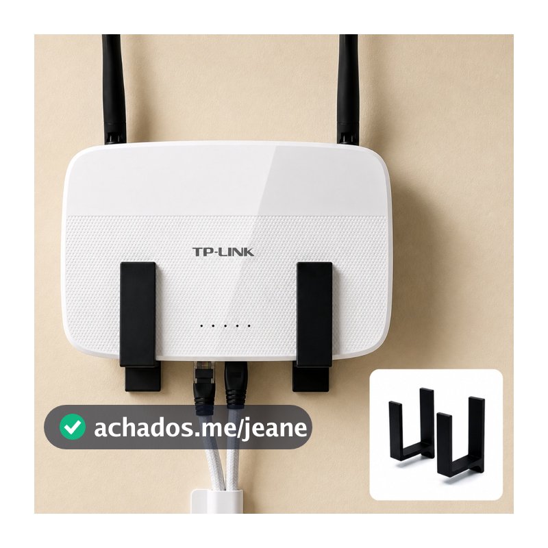 Suporte Roteador Parede Sem Furo Fita 3M Organizador WiFi Universal Internet
