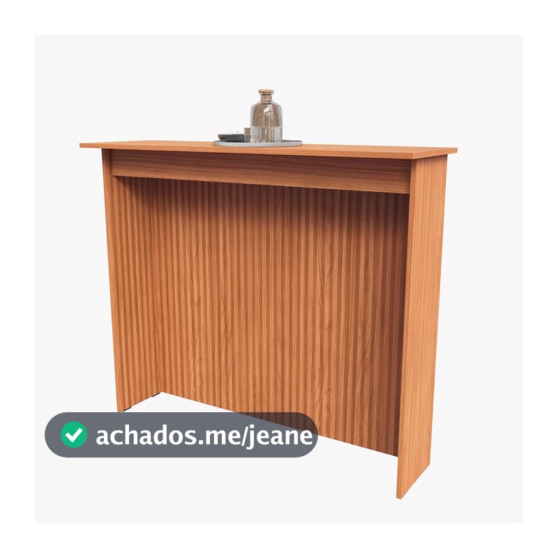 Bancada Cozinha Americana Ilha Balcão Gourmet Turim 100x130x36cm Efeito Ripada 3D Lojas Movelove