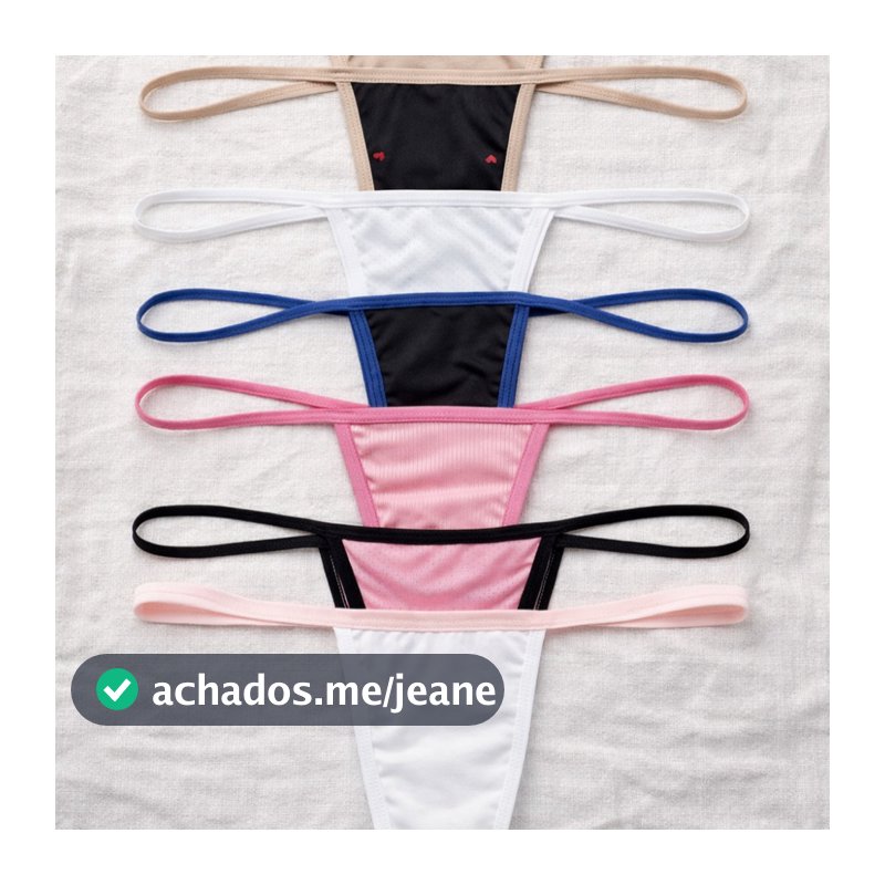 Kit Calcinhas Tirinha Fio Dental Feminina Tam Único Forro Algodão Confortável Estampas Diversas