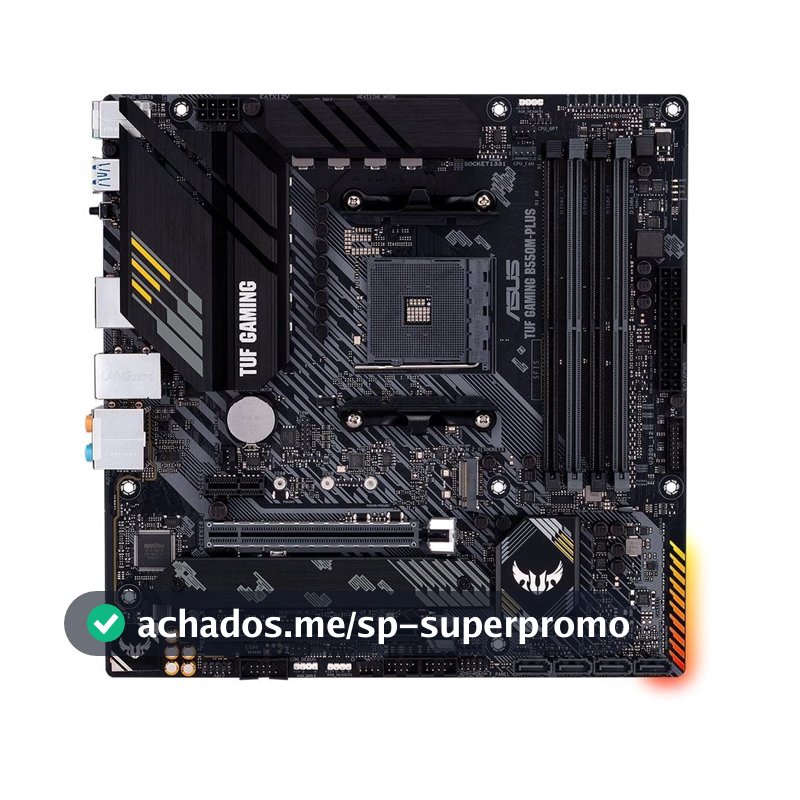 Placa-Mãe AMD AM4 Asus TUF GAMING B550M-Plus - 90MB14A0-C1BAY0