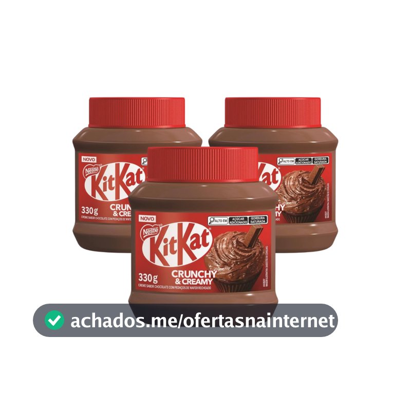 Kit 3 Creme Crocante Kit Kat 330g Nestlé