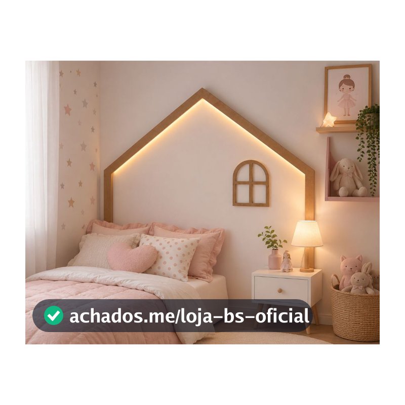 Moldura Cabeceira de Cama Infantil Casinha Montessori Mdf