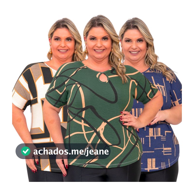 Blusa Feminina T-Shirt Plus Size Curve Podrinha G GG EXG G3  Promoção