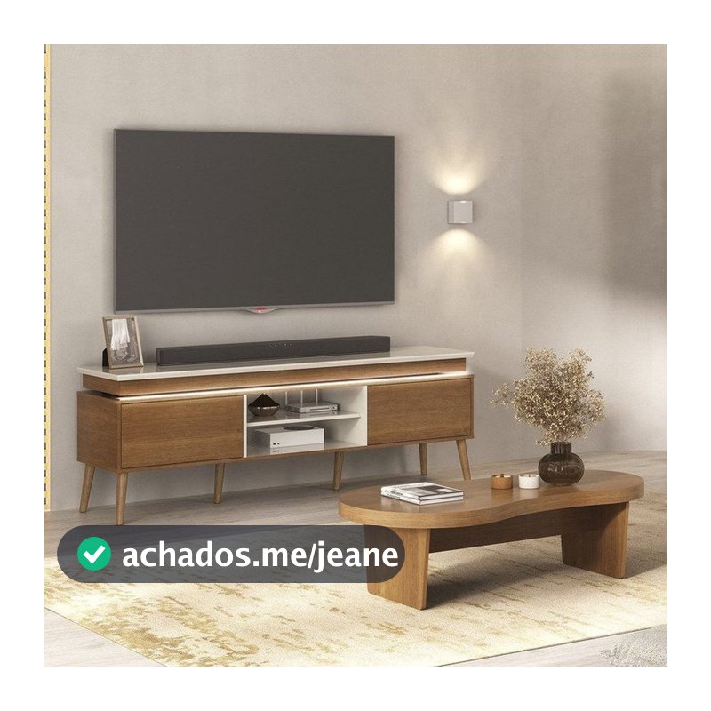 Conjunto Sala de Estar Rack Lumina e Centro Magnum