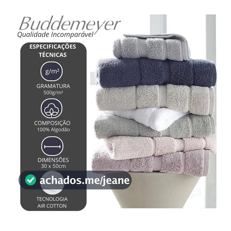Toalha de Mão Lavabo Buddemeyer Vision Dual Air Cotton 30x50cm