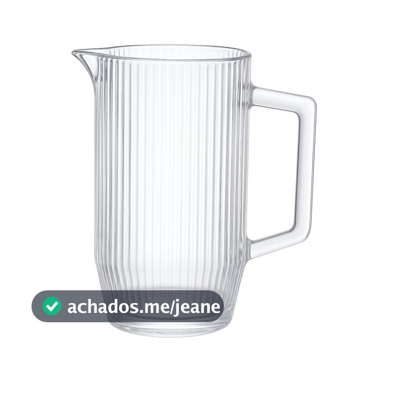 Jarra De Vidro Graffiato Canelada 1,2L P/ Suco Água Bebidas