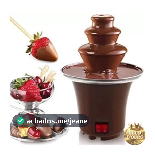 Fonte Cascata Máquina Chocolate Fondue Torre 3 Andares Cor Marrom  110 V
