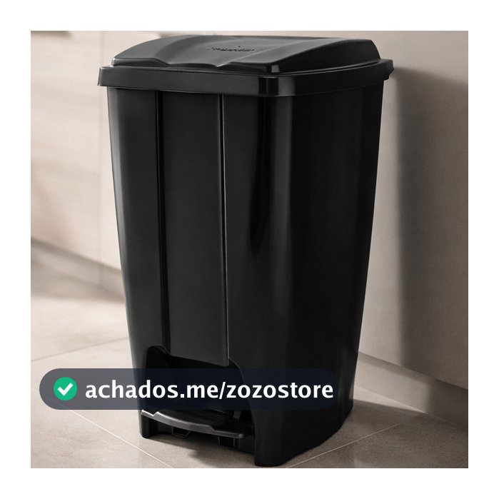 Lixeira com Pedal 40 litros em Plástico Reforçado Multiuso Cozinha Banheiro ENVIO IMEDIATO Jaguar