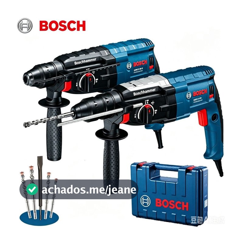 Original Bosch GBH 2-28D 1688W 3.2J Professional Rotary Hammer Drill with SDS Plus, complete toolbox.