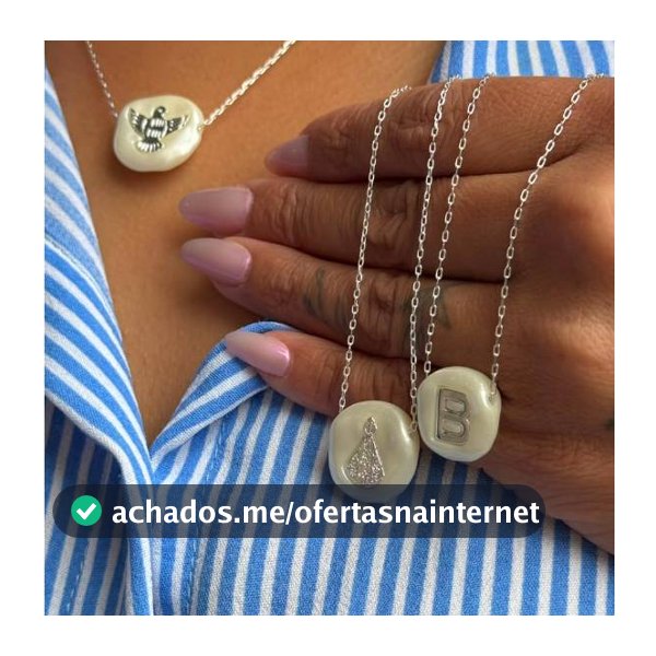 Colar Feminino Pérola com Inicial Personalizada – Semijoia Banhada em Ouro 18K e rodio