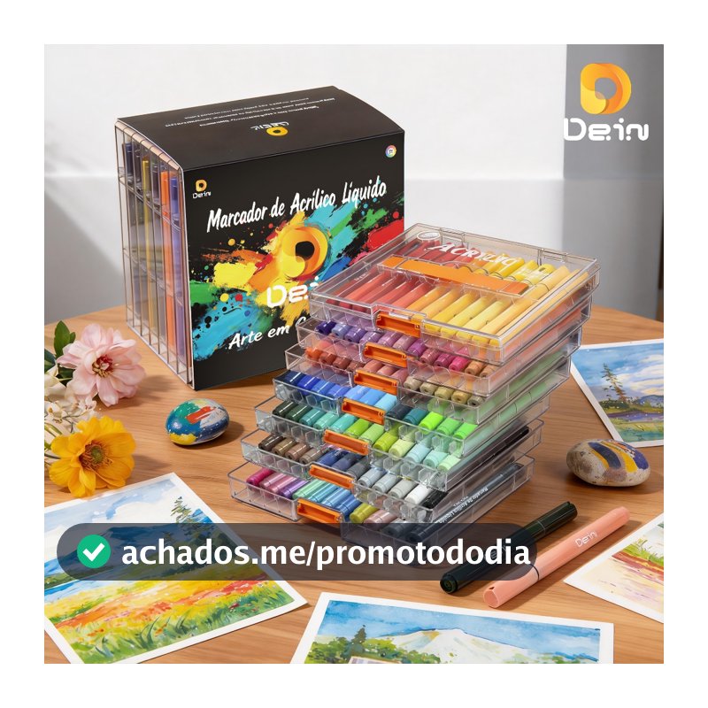 Marcadores Acrílicos Diretos｜24,72 e 84 Cores｜3x Mais Tinta｜DIY · Pintura · Presente