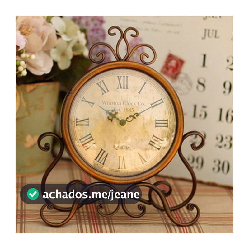 Alilin Operado Silencioso Relógio De Mesa Vintage Retro Ferro Ornamento Decoração Para Casa