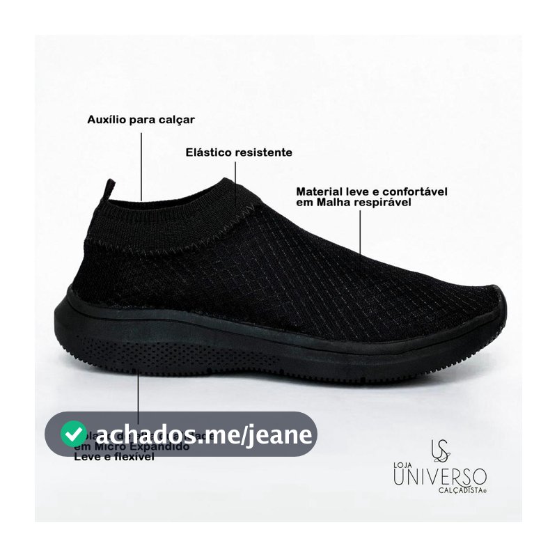 Tênis Masculino Feminino Calce Fácil Sem Cadarço