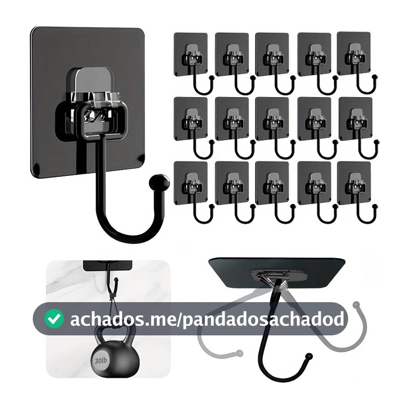 Kit 5/10/20 Ganchos Adesivos Parede Universais Autocolante Cozinha Quarto Banheiro Multi Organizador