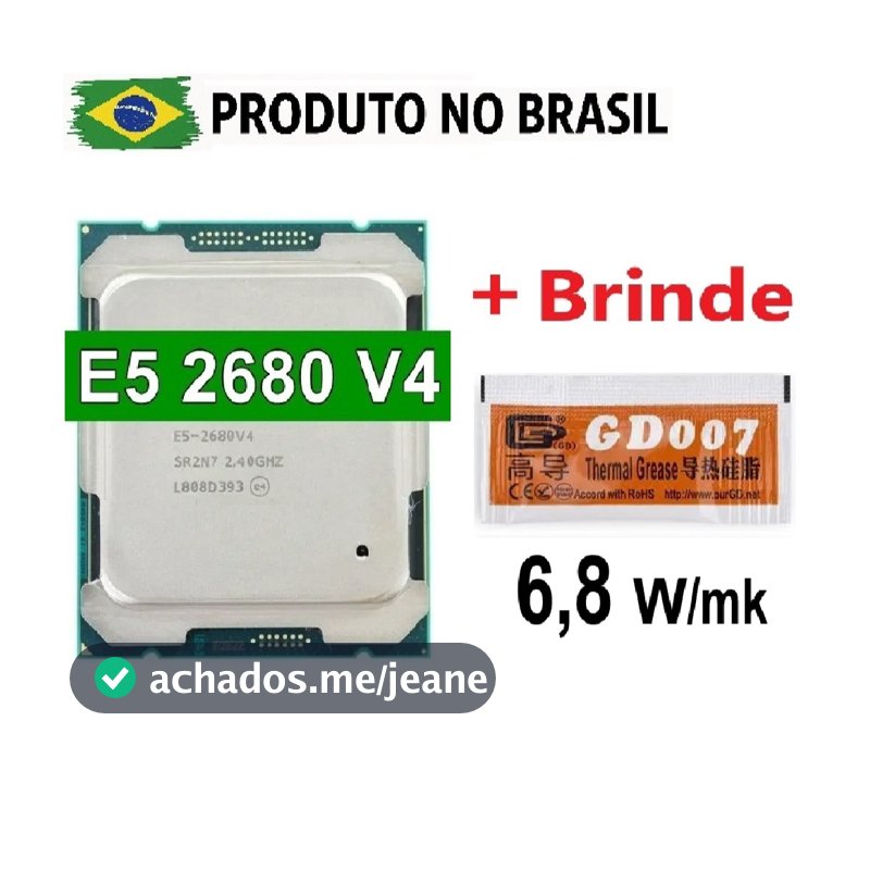 Processador Intel Xeon E5 2680 v4 - 14 núcleos - 28 threads – 2,4 GHz