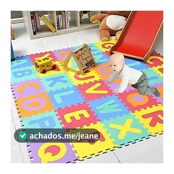 Tapete Alfabeto e Numérico Eva Tatame Infantil Educativo Criança Peças 29x29cm 08mm 26 ou 36 Peças