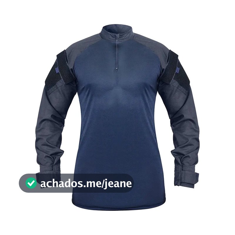 Combat Shirt Camisa Tática gandola Azul Noturno Padrão  Profissional Rip Stop Gcm  punho regulável