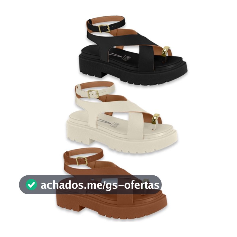 Sandália Feminina Vizzano Plataforma Tiras Cruzadas Super Confortável Ajuste Removível Original