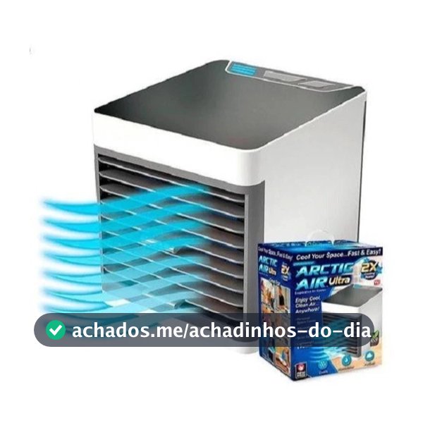 Mini Ar Condicionado Portátil Arctic Air Cooler Umidificador Climatizador Luz Led USB / Ar puro