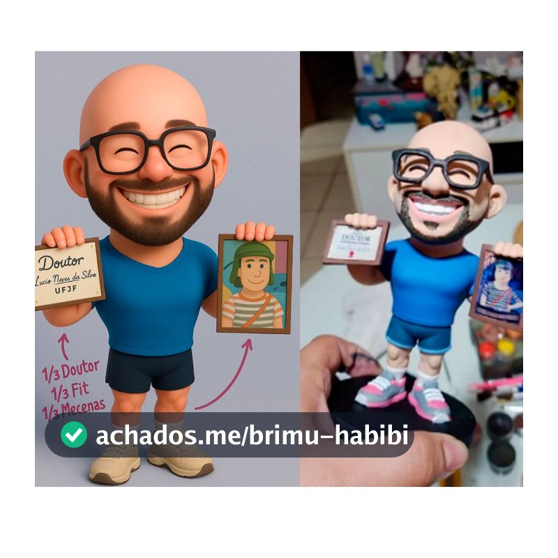 Boneco Personalizado impressão 3D Cartoon