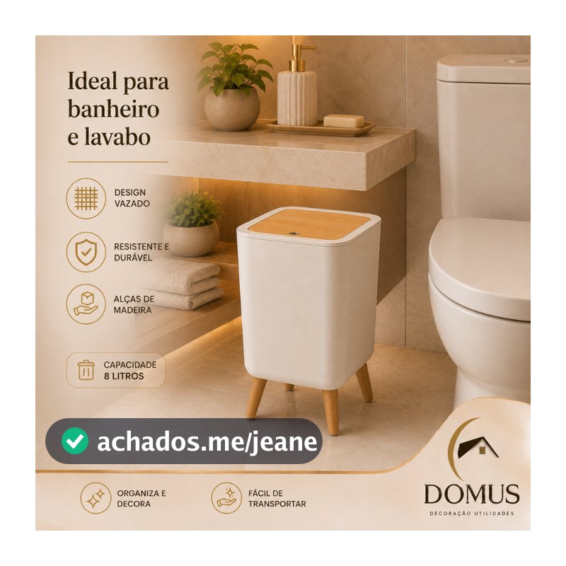 Lixeira Tampa Click Dispenser Integrado De Sacos De Lixo Banheiro Lavabo Cozinha Escritório
