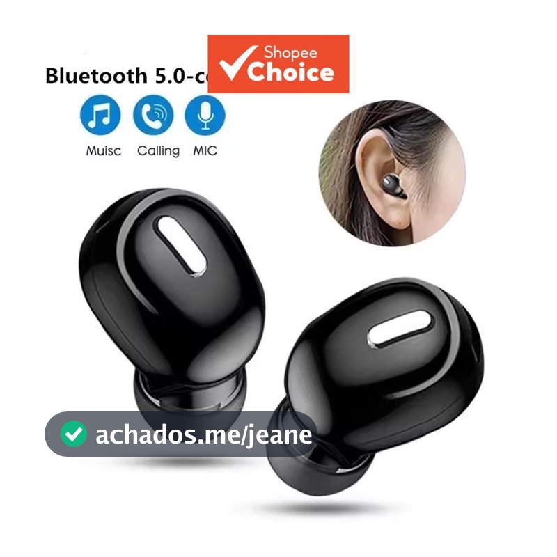 Fones De Ouvido Únicos Mini TWS Bluetooth Redução De Ruído Esporte Com Microfone Handsfree Fone Para Smartphone Sem Fio