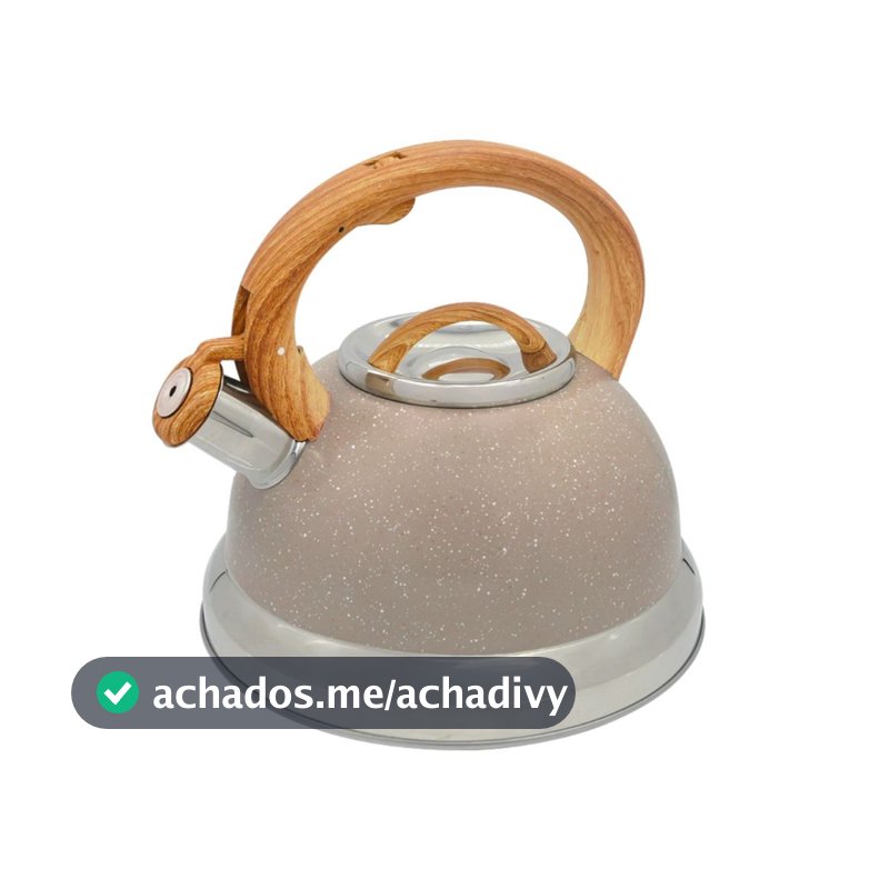Chaleira Brinox Com Indução e Apito 2,7 L - Linha Roma - Cor Areia