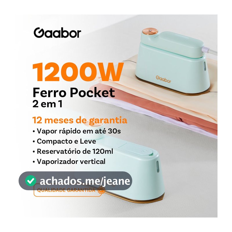 Gaabor ferro vaporizador portátil vapor top clean Aquecimento rápido  Tamanho pequeno fácil de guardar HM-M01A