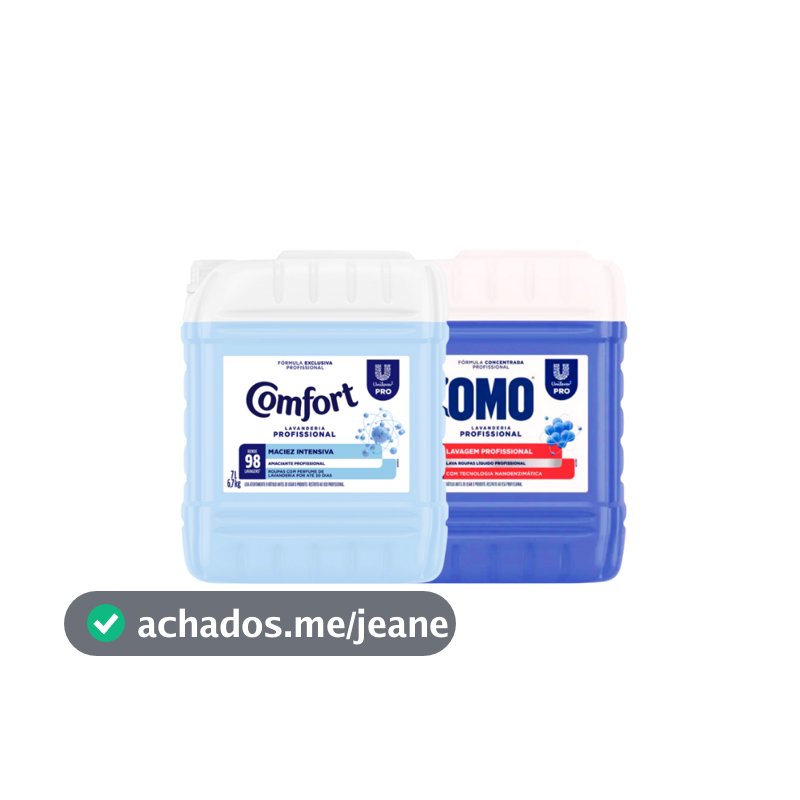 Kit Lava Roupas Lavanderia Pro Omo 7L + Amaciante Comfort 7L