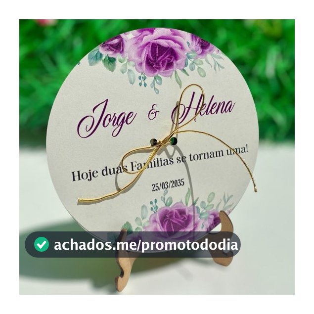Porta Alianças de Casamento em MDF Personalizado com Flores Lavanda