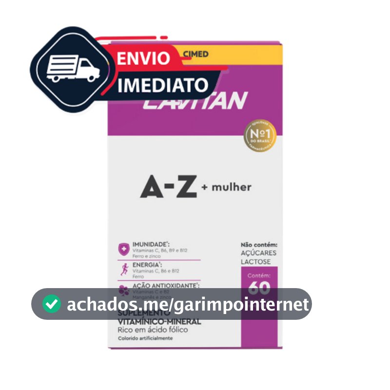 Multivitamínico A-z + Mulher 60 Comprimidos Revestidos Lavitan Suplemento Alimentar