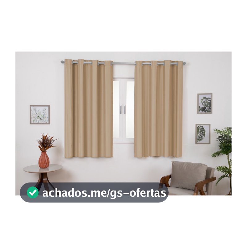 Cortina Blackout 2,20m x 1,30m Quarto Sala Blackout PVC corta 100 % a luz Varias Cores