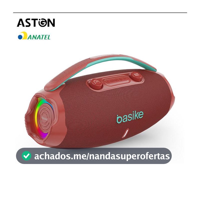 Astgn X Basike 80w Caixa De Som Portátil BluetoothSubwooferCom Rgb Pode carregar telefones celulares