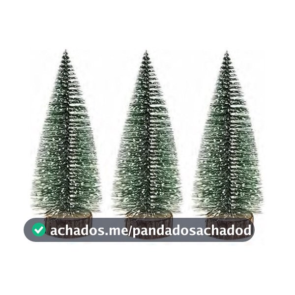 3 Mini Árvore De Mesa Nevada Ou Dourada Enfeite Decoração Festa Natal