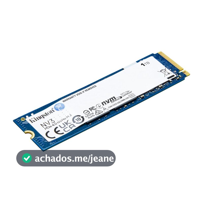 SSD Kingston NV3 M.2 2280 NVMe SSD | PCIe 4.0 Gen 4x4 | Até 6000 MB/s