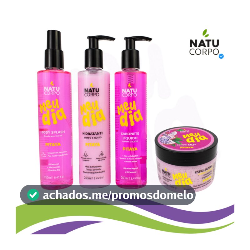 Kit Pitaya - Body Splash 250ml + Hidratante 250ml + Sabonete Líquido 250ml + Esfoliante 300g