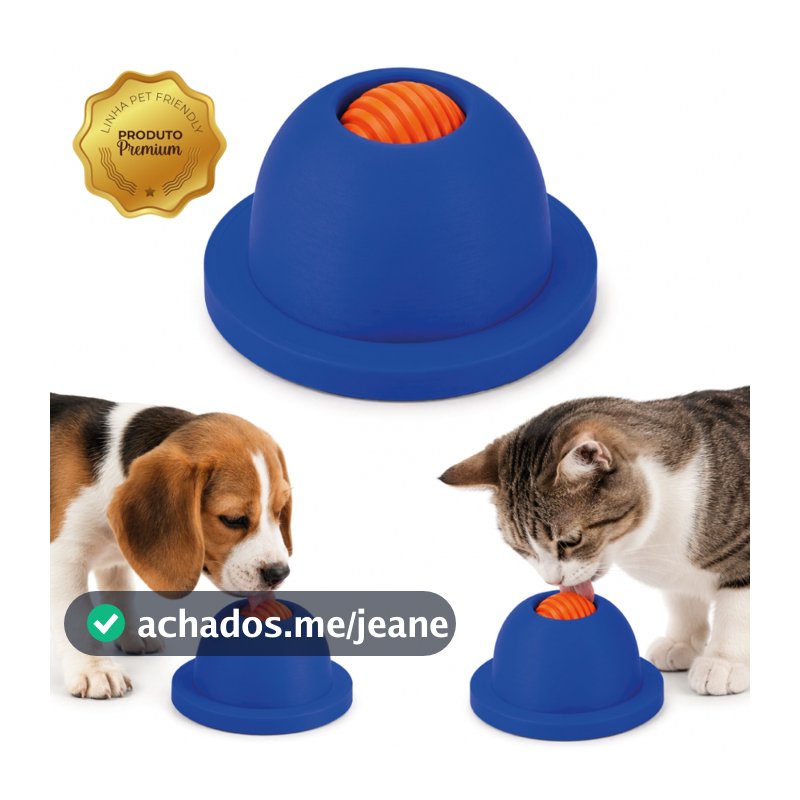 Lambedor Pet Bolinha Rotativa Tapete De Lamber Cães Gatos