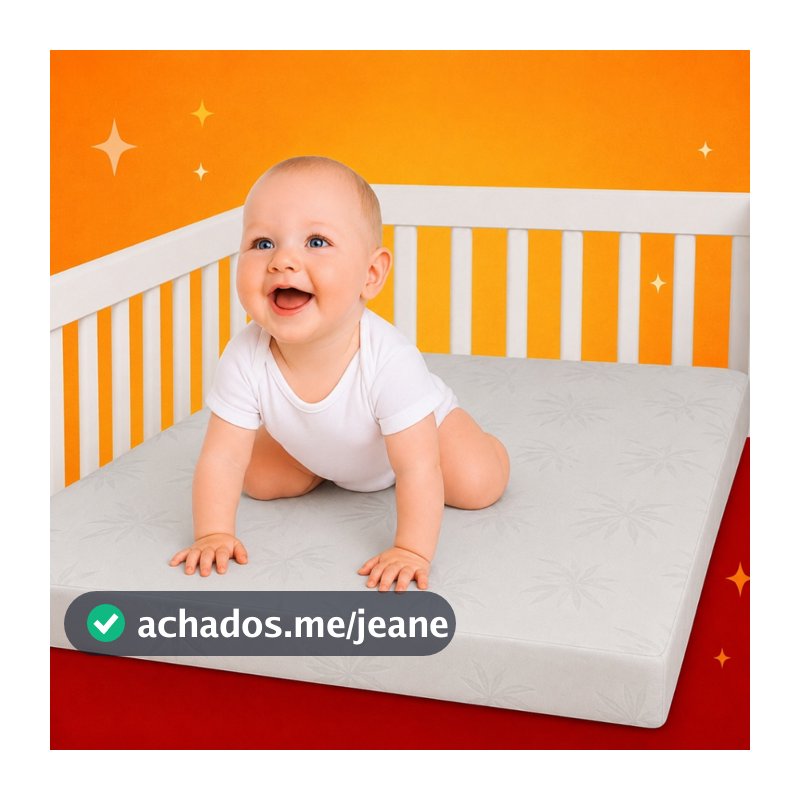 QUEIMA DE ESTOQUE! Colchão Infantil Berço 130x60cm Espuma D18 Antialérgico Impermeável Bebê Selado