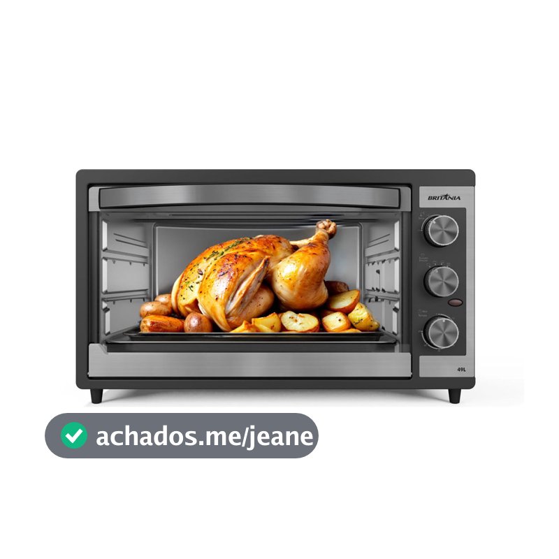 Forno Elétrico Britânia 49L Preto Dupla Resistência BFE49