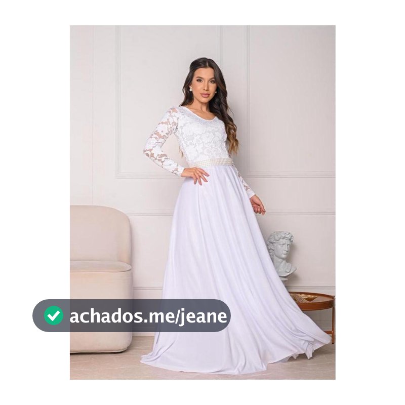 Vestido Casamento Noiva Feminino Longo Cristã Evangélica Conservadora Liso