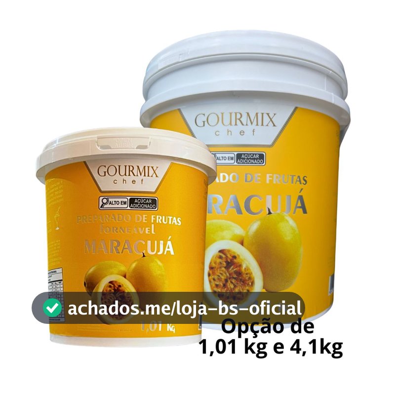 Polpa de Maracujá Recheio e Cobertura para Bolos  Drinks preparado de  Frutas Gourmix  Bonna Frutas