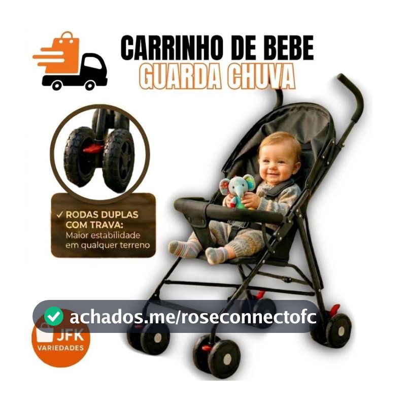 Carrinho de Bebê Guarda Chuva Compacto Dobrável para Viagem Passeio Infantil Fácil de Fechar Leve Seguro