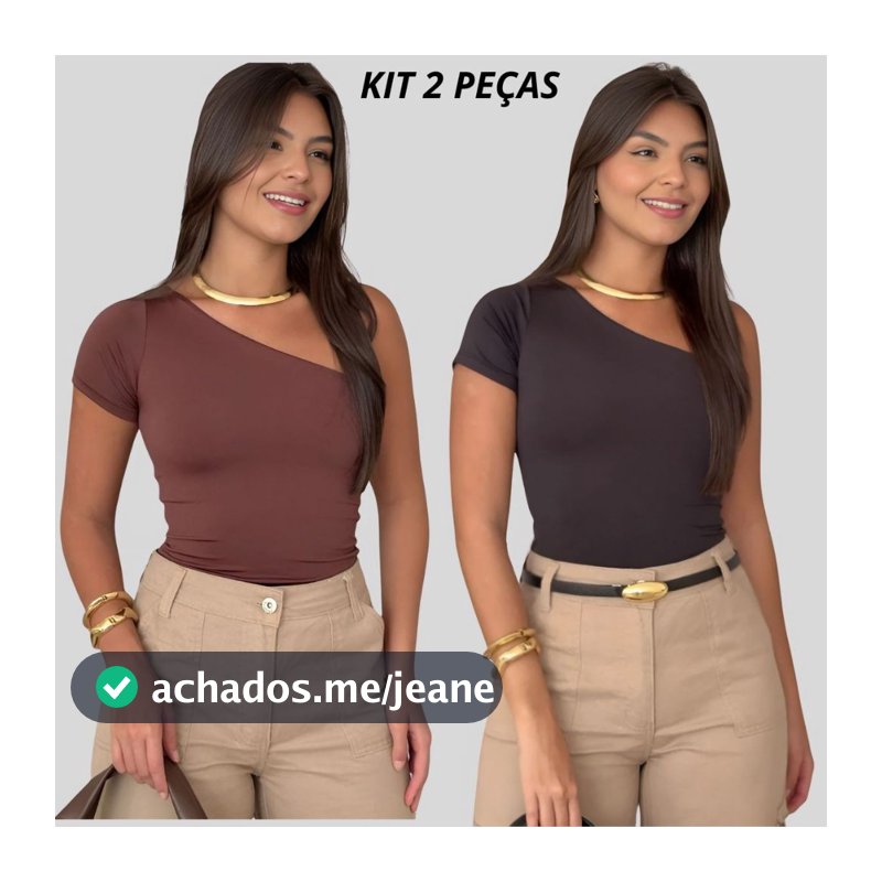 Kit 2 Blusa Feminina Mula Manca Suplex com Forro – Moda Blogueira Básica e Confortável